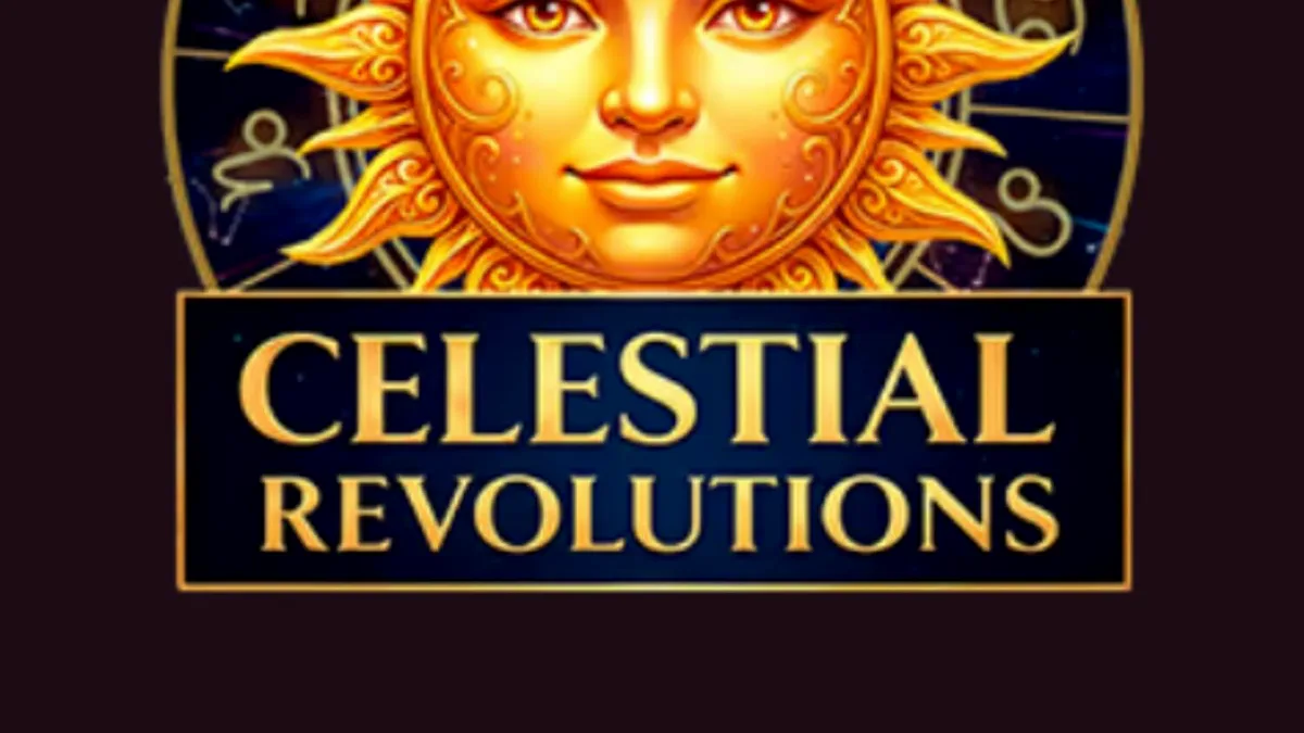 Tampilan visual slot Celestial Revolutions dengan tema zodiak dan kosmik