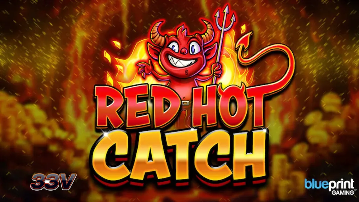 Tampilan visual slot Red Hot Catch dengan tema neon yang dinamis